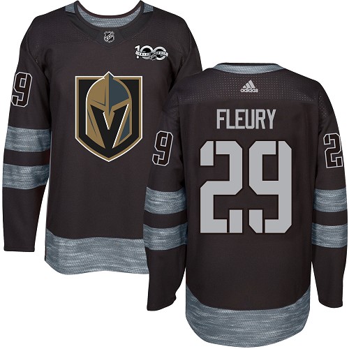 Stunning Adidas Golden Knights #29 Marc Andre Fleury Black 1917 2017 100th Anniversary Stitched NHL Jersey