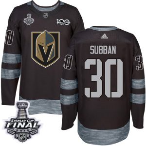 Exquisite Adidas Golden Knights #30 Malcolm Subban Black 1917 2017 100th Anniversary 2018 Stanley Cup Final Stitched NHL Jersey