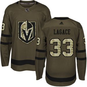 Exceptional Adidas Golden Knights #33 Maxime Lagace Green Salute to Service Stitched Youth NHL Jersey