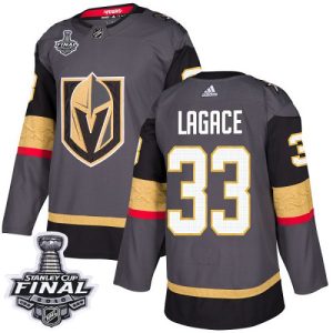 Outstanding Adidas Golden Knights #33 Maxime Lagace Grey Home Authentic 2018 Stanley Cup Final Stitched Youth NHL Jersey
