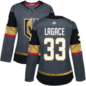 Exquisite Adidas Golden Knights #33 Maxime Lagace Grey Home Authentic Women's Stitched NHL Jersey