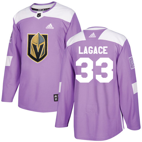 Gorgeous Adidas Golden Knights #33 Maxime Lagace Purple Authentic Fights Cancer Stitched Youth NHL Jersey