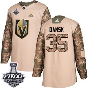 Exquisite Adidas Golden Knights #35 Oscar Dansk Camo Authentic 2017 Veterans Day 2018 Stanley Cup Final Stitched Youth NHL Jersey