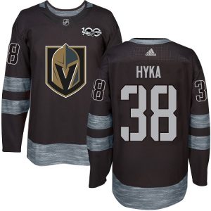 Exquisite Adidas Golden Knights #38 Tomas Hyka Black 1917 2017 100th Anniversary Stitched NHL Jersey