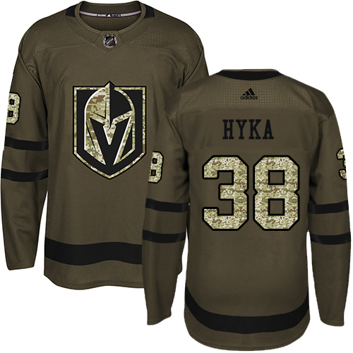Gorgeous Adidas Golden Knights #38 Tomas Hyka Green Salute to Service Stitched Youth NHL Jersey