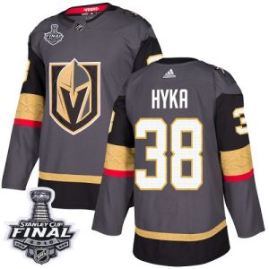 Exceptional Adidas Golden Knights #38 Tomas Hyka Grey Home Authentic 2018 Stanley Cup Final Stitched Youth NHL Jersey