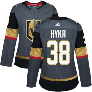 Premium Adidas Golden Knights #38 Tomas Hyka Grey Home Authentic Women's Stitched NHL Jersey