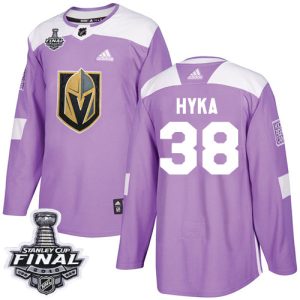 Superior Adidas Golden Knights #38 Tomas Hyka Purple Authentic Fights Cancer 2018 Stanley Cup Final Stitched Youth NHL Jersey