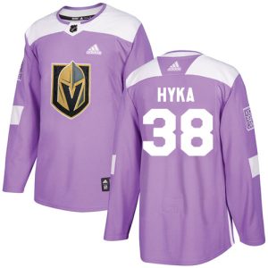 Exquisite Adidas Golden Knights #38 Tomas Hyka Purple Authentic Fights Cancer Stitched Youth NHL Jersey