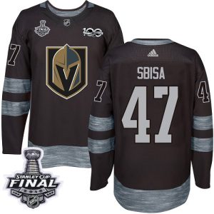 Magnificent Adidas Golden Knights #47 Luca Sbisa Black 1917 2017 100th Anniversary 2018 Stanley Cup Final Stitched NHL Jersey