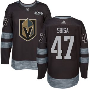 Stunning Adidas Golden Knights #47 Luca Sbisa Black 1917 2017 100th Anniversary Stitched NHL Jersey