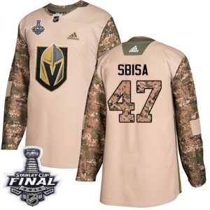 Splendid Adidas Golden Knights #47 Luca Sbisa Camo Authentic 2017 Veterans Day 2018 Stanley Cup Final Stitched Youth NHL Jersey