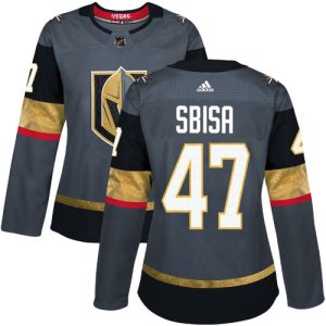 Splendid Adidas Golden Knights #47 Luca Sbisa Grey Home Authentic Women's Stitched NHL Jersey