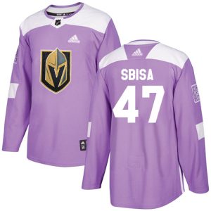 Splendid Adidas Golden Knights #47 Luca Sbisa Purple Authentic Fights Cancer Stitched Youth NHL Jersey
