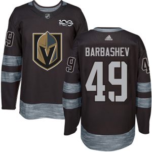 Exquisite Adidas Golden Knights #49 Ivan Barbashev Black 1917 2017 100th Anniversary Stitched NHL Jersey