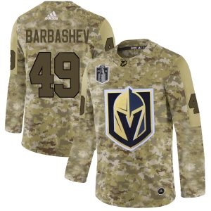 Outstanding Adidas Golden Knights #49 Ivan Barbashev Camo 2023 Stanley Cup Final Patch Authentic Stitched NHL Jersey