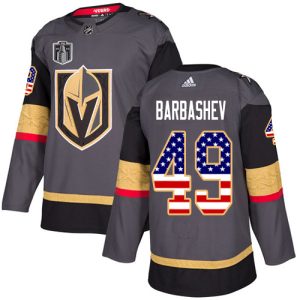 Premium Adidas Golden Knights #49 Ivan Barbashev Grey Youth 2023 Stanley Cup Final Patch Home Authentic USA Flag Stitched NHL Jersey
