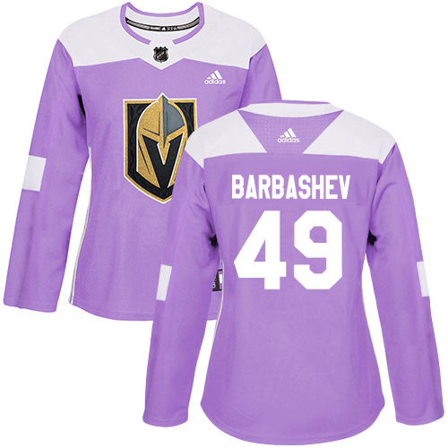 Exquisite Adidas Golden Knights #49 Ivan Barbashev Purple Authentic Fights Cancer Women's Stitched NHL Jersey