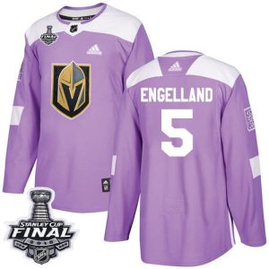 Stunning Adidas Golden Knights #5 Deryk Engelland Purple Authentic Fights Cancer 2018 Stanley Cup Final Stitched NHL Jersey
