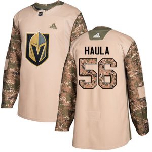 Exceptional Adidas Golden Knights #56 Erik Haula Camo Authentic 2017 Veterans Day Stitched Youth NHL Jersey