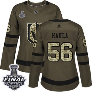 First - rate Adidas Golden Knights #56 Erik Haula Green Salute to Service 2018 Stanley Cup Final Women's Stitched NHL Jersey