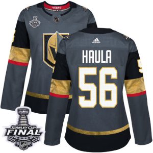 First - rate Adidas Golden Knights #56 Erik Haula Grey Home Authentic 2018 Stanley Cup Final Women's Stitched NHL Jersey