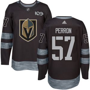 Gorgeous Adidas Golden Knights #57 David Perron Black 1917 2017 100th Anniversary Stitched NHL Jersey