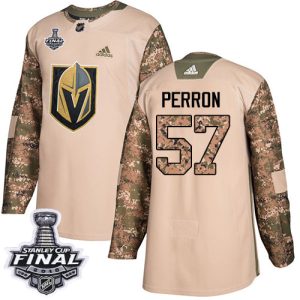 Splendid Adidas Golden Knights #57 David Perron Camo Authentic 2017 Veterans Day 2018 Stanley Cup Final Stitched Youth NHL Jersey