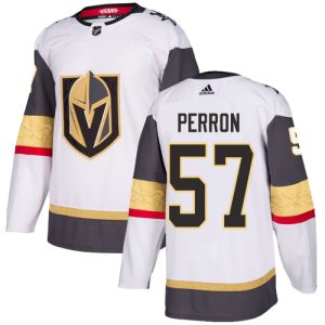 Gorgeous Adidas Golden Knights #57 David Perron White Road Authentic Stitched NHL Jersey
