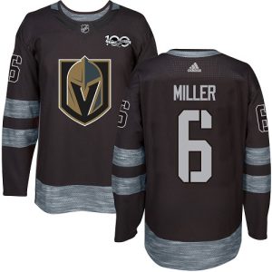 Stunning Adidas Golden Knights #6 Colin Miller Black 1917 2017 100th Anniversary Stitched NHL Jersey