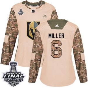Exquisite Adidas Golden Knights #6 Colin Miller Camo Authentic 2017 Veterans Day 2018 Stanley Cup Final Women's Stitched NHL Jersey