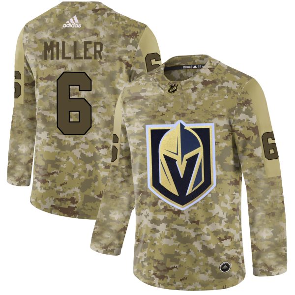 Magnificent Adidas Golden Knights #6 Colin Miller Camo Authentic Stitched NHL Jersey