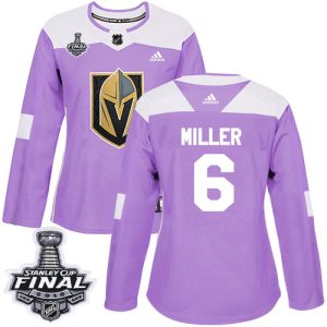 Superior Adidas Golden Knights #6 Colin Miller Purple Authentic Fights Cancer 2018 Stanley Cup Final Women's Stitched NHL Jersey