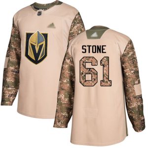 Exquisite Adidas Golden Knights #61 Mark Stone Camo Authentic 2017 Veterans Day Stitched NHL Jersey