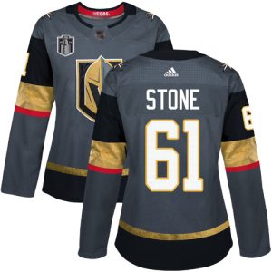 First - rate Adidas Golden Knights #61 Mark Stone Grey 2023 Stanley Cup Final Patch Home Authentic Women's Stitched NHL Jersey