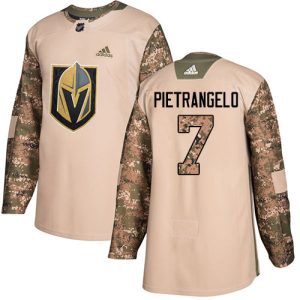 Stunning Adidas Golden Knights #7 Alex Pietrangelo Camo Authentic 2017 Veterans Day Stitched Youth NHL Jersey
