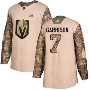 Exceptional Adidas Golden Knights #7 Jason Garrison Camo Authentic 2017 Veterans Day Stitched Youth NHL Jersey