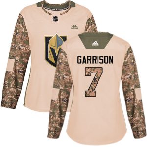 Magnificent Adidas Golden Knights #7 Jason Garrison Camo Authentic 2017 Veterans Day Women's Stitched NHL Jersey