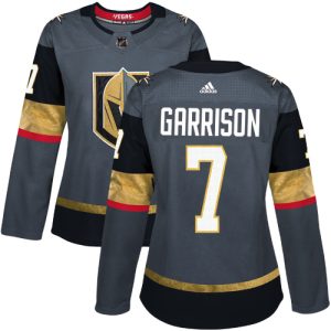 Superior Adidas Golden Knights #7 Jason Garrison Grey Home Authentic Women's Stitched NHL Jersey