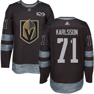 Outstanding Adidas Golden Knights #71 William Karlsson Black 1917 2017 100th Anniversary Stitched NHL Jersey