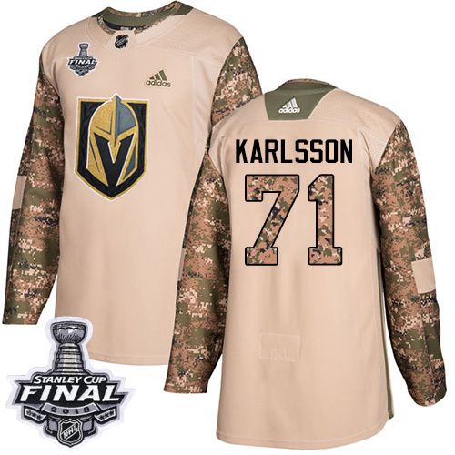 First - rate Adidas Golden Knights #71 William Karlsson Camo Authentic 2017 Veterans Day 2018 Stanley Cup Final Stitched Youth NHL Jersey