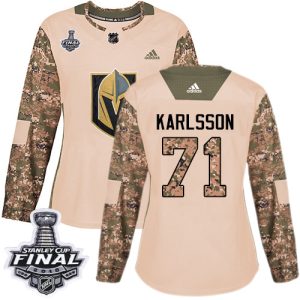 Stunning Adidas Golden Knights #71 William Karlsson Camo Authentic 2017 Veterans Day 2018 Stanley Cup Final Women's Stitched NHL Jersey