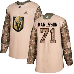 Exquisite Adidas Golden Knights #71 William Karlsson Camo Authentic 2017 Veterans Day Stitched Youth NHL Jersey