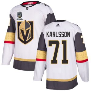 Gorgeous Adidas Golden Knights #71 William Karlsson White Road Youth 2023 Stanley Cup Champions Authentic Stitched NHL Jersey