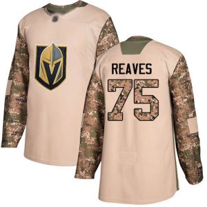 Exceptional Adidas Golden Knights #75 Ryan Reaves Camo Authentic 2017 Veterans Day Stitched Youth NHL Jersey