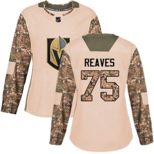 Superior Adidas Golden Knights #75 Ryan Reaves Camo Authentic 2017 Veterans Day Women's Stitched NHL Jersey