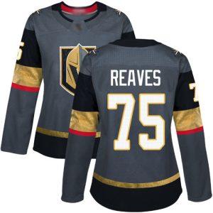 Premium Adidas Golden Knights #75 Ryan Reaves Grey Home Authentic Women's Stitched NHL Jersey