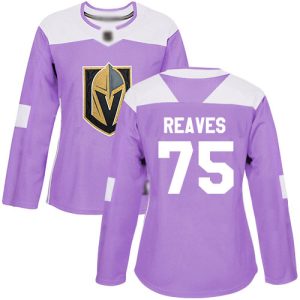 Splendid Adidas Golden Knights #75 Ryan Reaves Purple Authentic Fights Cancer Women's Stitched NHL Jersey