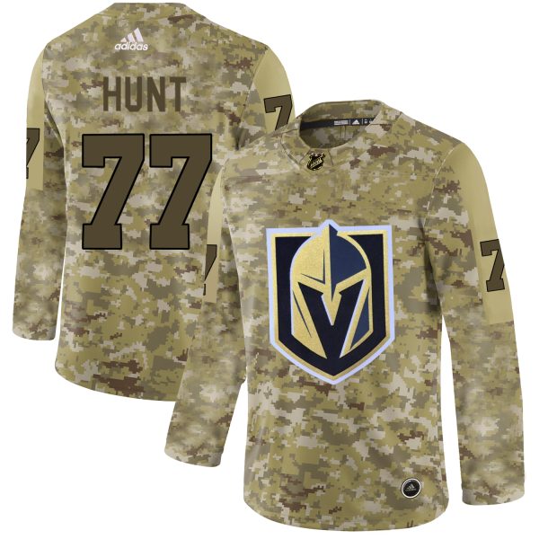 Gorgeous Adidas Golden Knights #77 Brad Hunt Camo Authentic Stitched NHL Jersey
