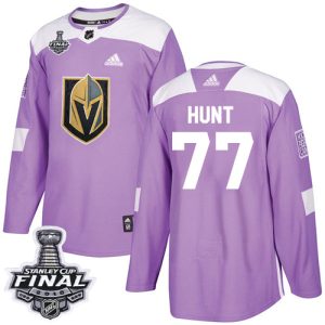 Exquisite Adidas Golden Knights #77 Brad Hunt Purple Authentic Fights Cancer 2018 Stanley Cup Final Stitched Youth NHL Jersey